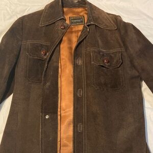 Towncraft Dark Brown Suede Shirt Jacket